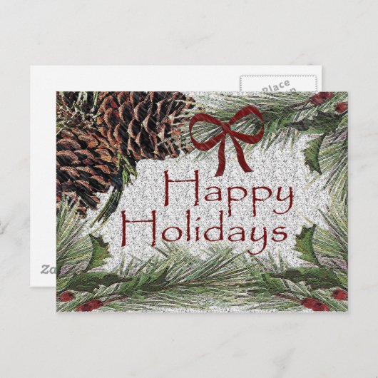 Prettige feestdagen Briefkaart (Voorkant / Achterkant)