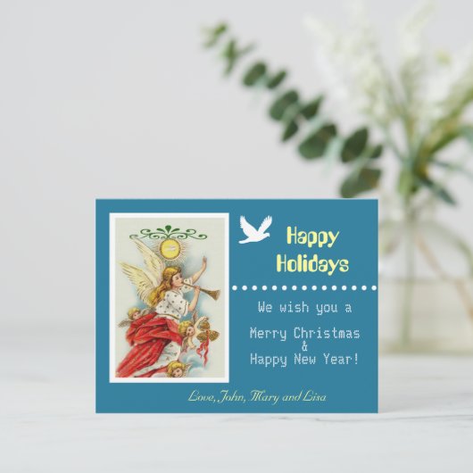 prettige feestdagen briefkaart (Staand voorkant)