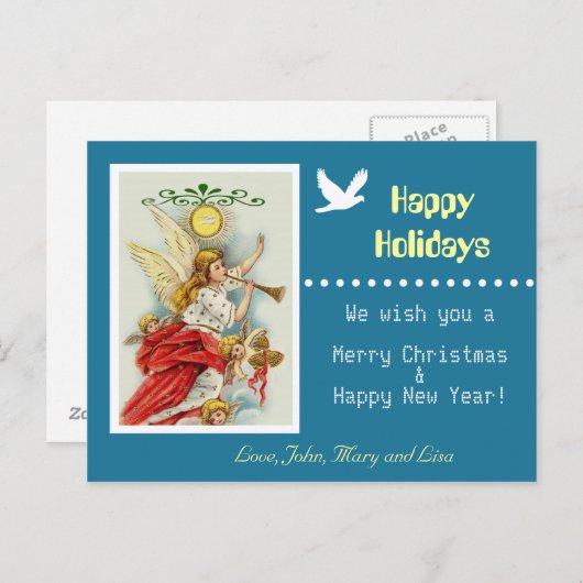 prettige feestdagen briefkaart (Voorkant / Achterkant)