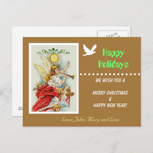 prettige feestdagen briefkaart (Voorkant / Achterkant)