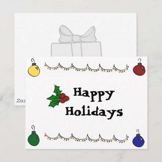 prettige feestdagen Briefkaart (Voorkant / Achterkant)