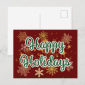 prettige feestdagen briefkaart (Voorkant / Achterkant)