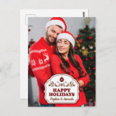 Prettige feestdagen briefkaart Aangepaste foto & n (Voorkant / Achterkant)