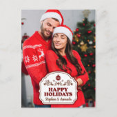 Prettige feestdagen briefkaart Aangepaste foto & n (Voorkant)