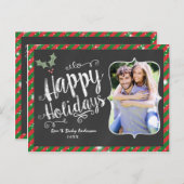 PRETTIGE FEESTDAGEN Briefkaart Chalk Vakantie Foto (Voorkant / Achterkant)