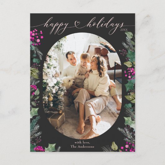 Prettige feestdagen Briefkaart Dark Moody (Voorkant)