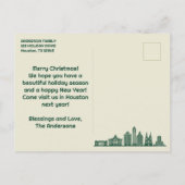 Prettige feestdagen Briefkaart Houston, TX Skyline (Achterkant)