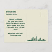 Prettige feestdagen Briefkaart Los Angeles, CA Sky (Achterkant)