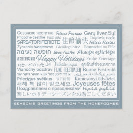 Prettige feestdagen briefkaart Meertalig