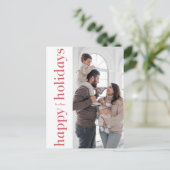 Prettige feestdagen Briefkaart Modern Side Red Typ (Staand voorkant)