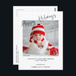 Prettige feestdagen Briefkaart Moderne foto's<br><div class="desc">Prettige feestdagen Moderne Foto van Christmas Briefkaart Modern kerstgroet briefkaart prettige feestdagen met een moderne kalligrafie kop De langere kerstgroet verschijnt op de achterkant. Dit briefkaart met kerstgroeten is een ideale manier om uw kerstboodschap met Kerstmis naar geliefden en vrienden te sturen.</div>