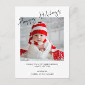 Prettige feestdagen Briefkaart Moderne foto's (Voorkant)