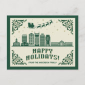 Prettige feestdagen Briefkaart Nashville, TN Skyli (Voorkant)