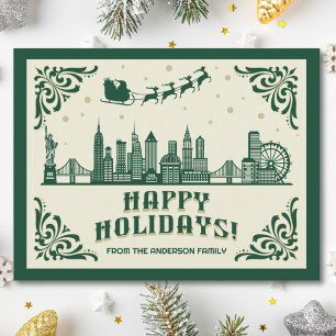 Prettige feestdagen Briefkaart New York City Skyli