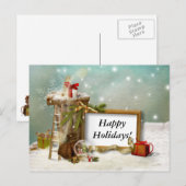 Prettige feestdagen Briefkaart Op het dak - (Voorkant / Achterkant)