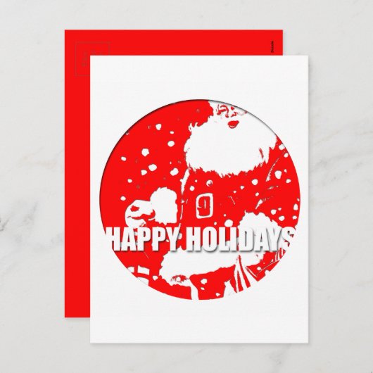 prettige feestdagen Briefkaart Santa Claus 2016 (Voorkant / Achterkant)