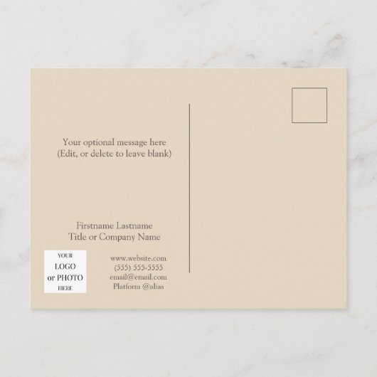 Prettige feestdagen Briefkaart Warm Wishes Realtor (Achterkant)