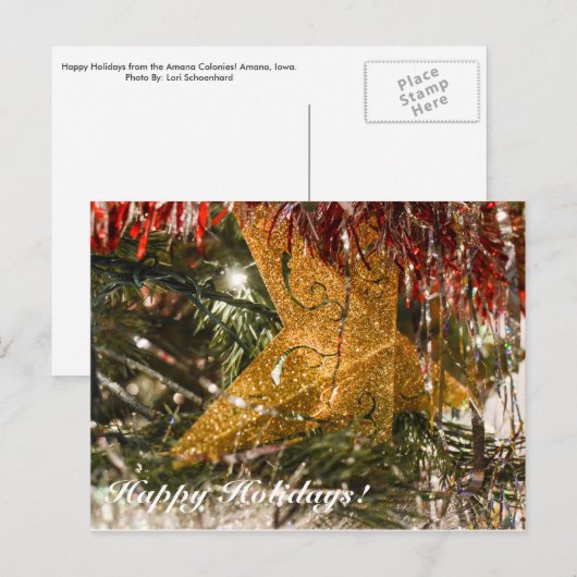 Prettige feestdagen Briefkaarten van de Amana Kolo (Voorkant / Achterkant)