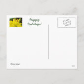 prettige feestdagen! Briefkaarten van gele Lily Fl (Achterkant)