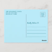 prettige feestdagen Bright Blue Snowflakes 3 Foto Briefkaart (Achterkant)