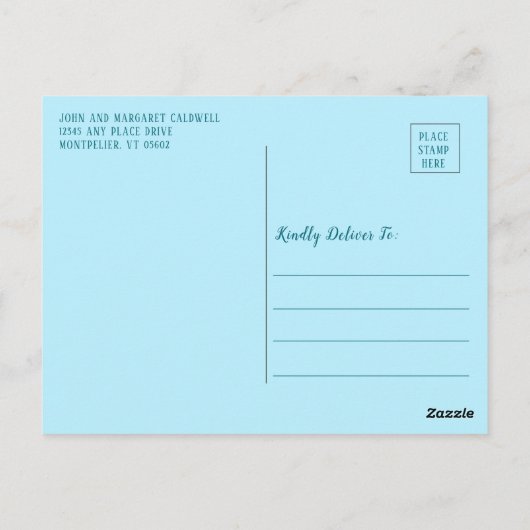 prettige feestdagen Bright Blue Snowflakes 3 Foto Briefkaart (Achterkant)