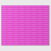 prettige feestdagen | Bright Fuchsia Pink Typograf Cadeaupapier (Vlak)