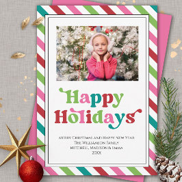 Prettige feestdagen Bright Fun kerstvakantie foto Feestdagenkaart