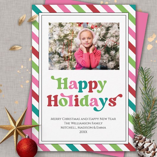 Prettige feestdagen Bright Fun kerstvakantie foto Feestdagenkaart