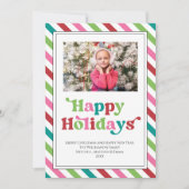 Prettige feestdagen Bright Fun kerstvakantie foto Feestdagenkaart (Voorkant)