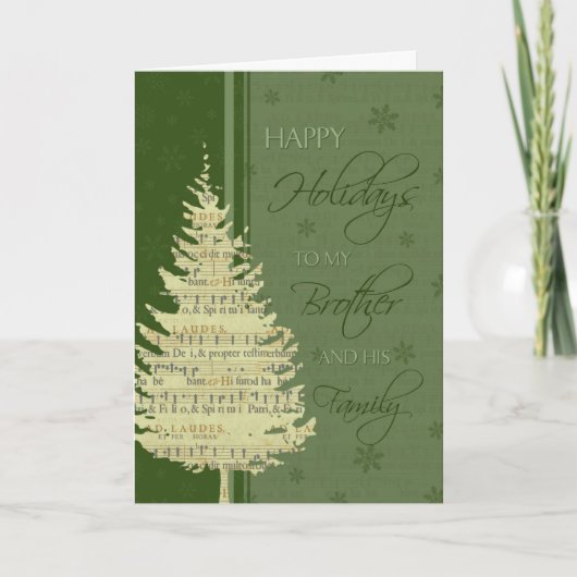 Prettige feestdagen Broer & Familie Kerstmis Kaart (Voorkant)