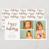 Prettige feestdagen Brons3 Lijst Fotokaart Feestdagenkaart (Voorkant / Achterkant)