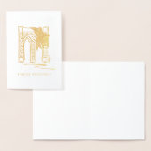 prettige feestdagen Brooklyn Bridge Kerstmis Hanuk Folie Kaarten (Display)