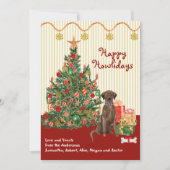 prettige feestdagen Brown Labrador Retriever Tree (Voorkant)
