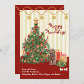 prettige feestdagen bruine cocao-Cadeaus (Voorkant / Achterkant)