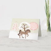 prettige feestdagen bruine paarse roze winterkerst (Achterkant)