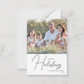 Prettige feestdagen Budget? Moderne foto kerst Kaa Notitiekaartje (Voorkant)