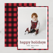 prettige feestdagen Buffalo met kerstkaart (Voorkant / Achterkant)