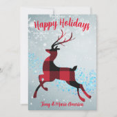 prettige feestdagen Buffalo Plays Reindeer Magic Feestdagenkaart (Voorkant)