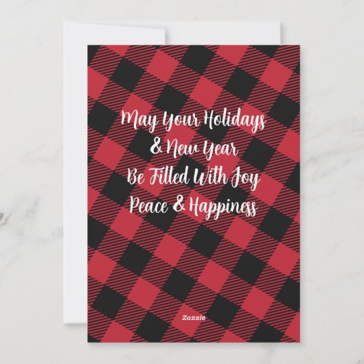 prettige feestdagen Buffalo Plays Reindeer Magic Feestdagenkaart (Achterkant)