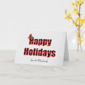 prettige feestdagen buffelpleister en kardinaal kaart (Gele Bloem)