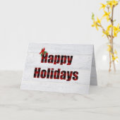 prettige feestdagen buffelpleister en kardinaal kaart (Gele Bloem)