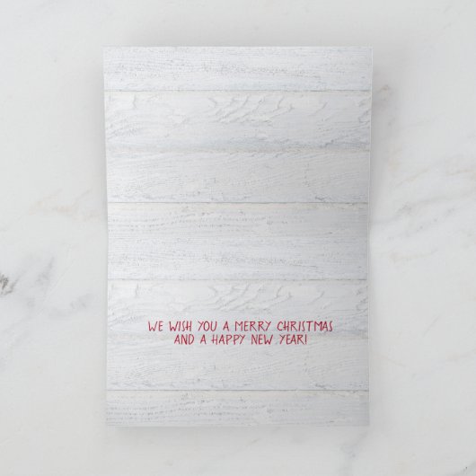 prettige feestdagen buffelpleister en vogel kaart (Binnen)