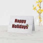 prettige feestdagen buffelpleister en vogel kaart (Gele Bloem)