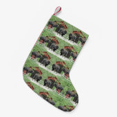 prettige feestdagen Bull Bison bij de overdekte br Kleine Kerstsok (Voorkant (Hangend))