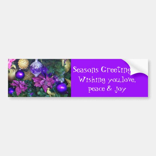 prettige feestdagen_ bumpersticker (Voorkant)