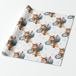 Prettige feestdagen Bunny Cadeaupapier