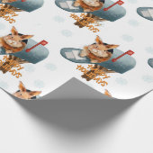 Prettige feestdagen Bunny Cadeaupapier (Hoek)