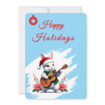 Prettige Feestdagen Bunny Flat Kerstkaart