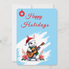 Prettige Feestdagen Bunny Flat Kerstkaart