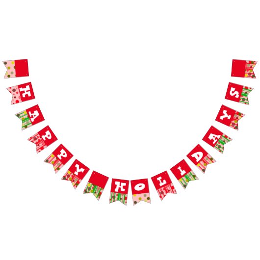 prettige feestdagen Bunting Flags Vlaggetjes (Alle)